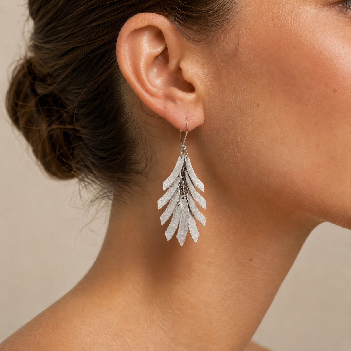 Silver Featherfall Earrings | 925 Silver
