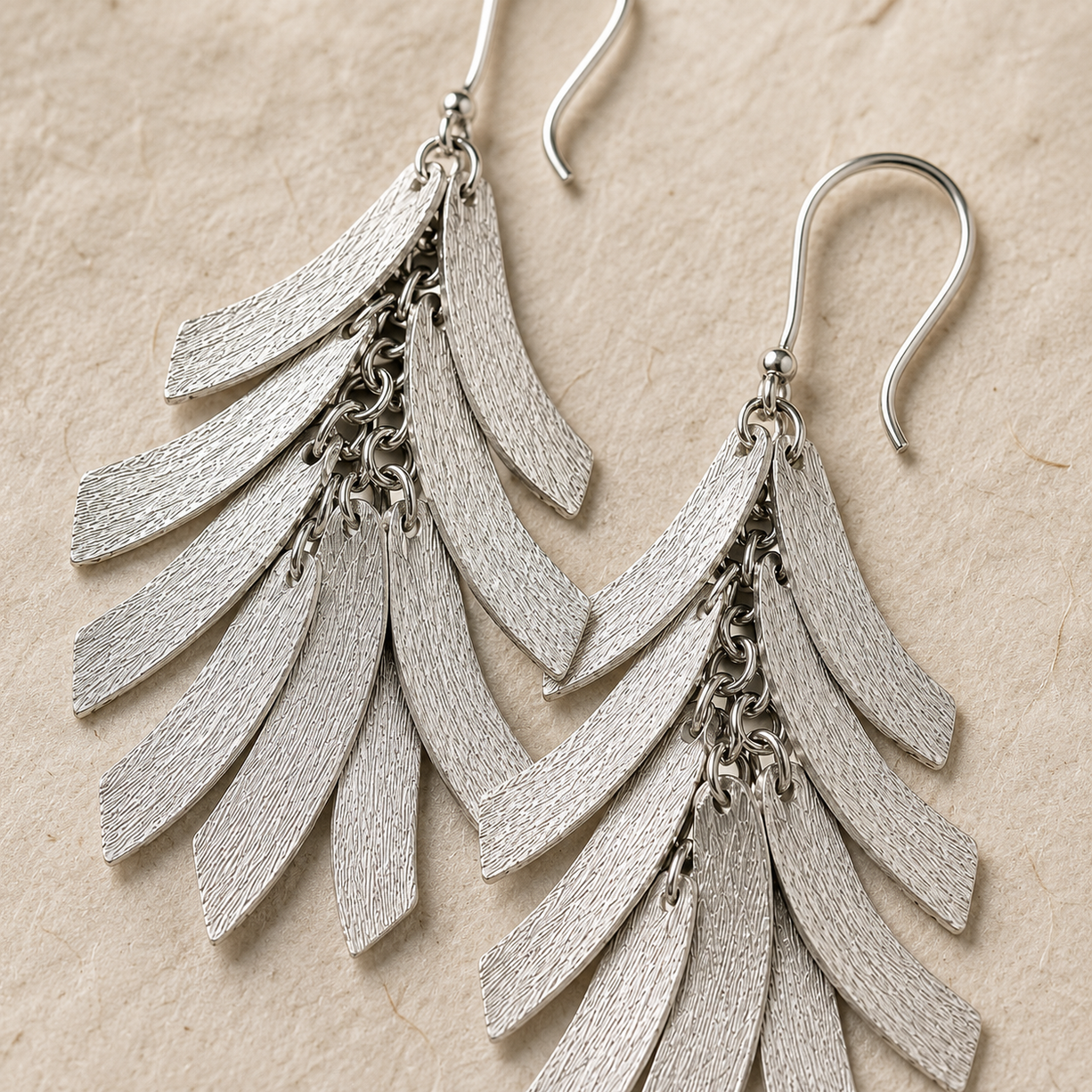 Silver Featherfall Earrings | 925 Silver