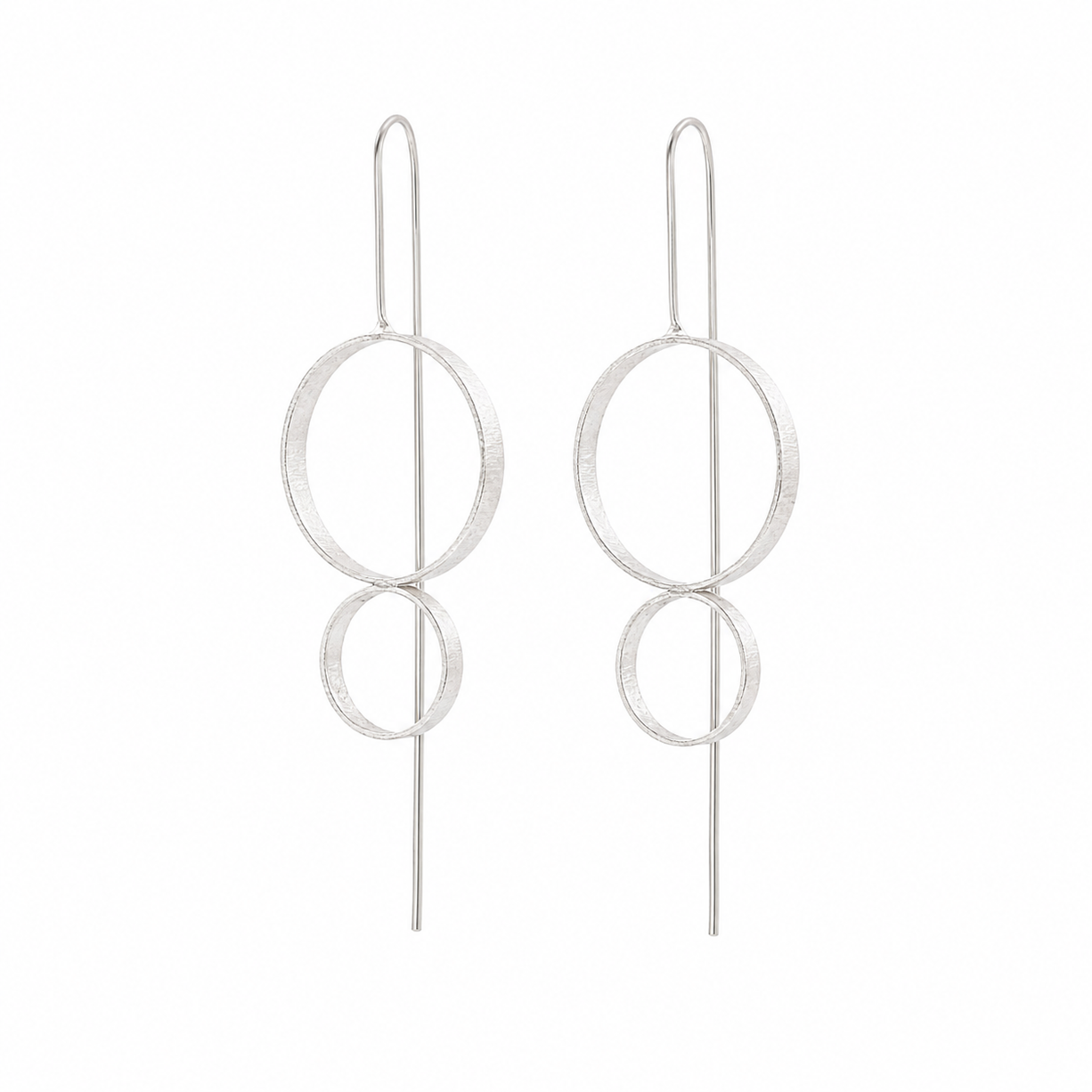 Silver Geo Threader Earrings | 925 Silver