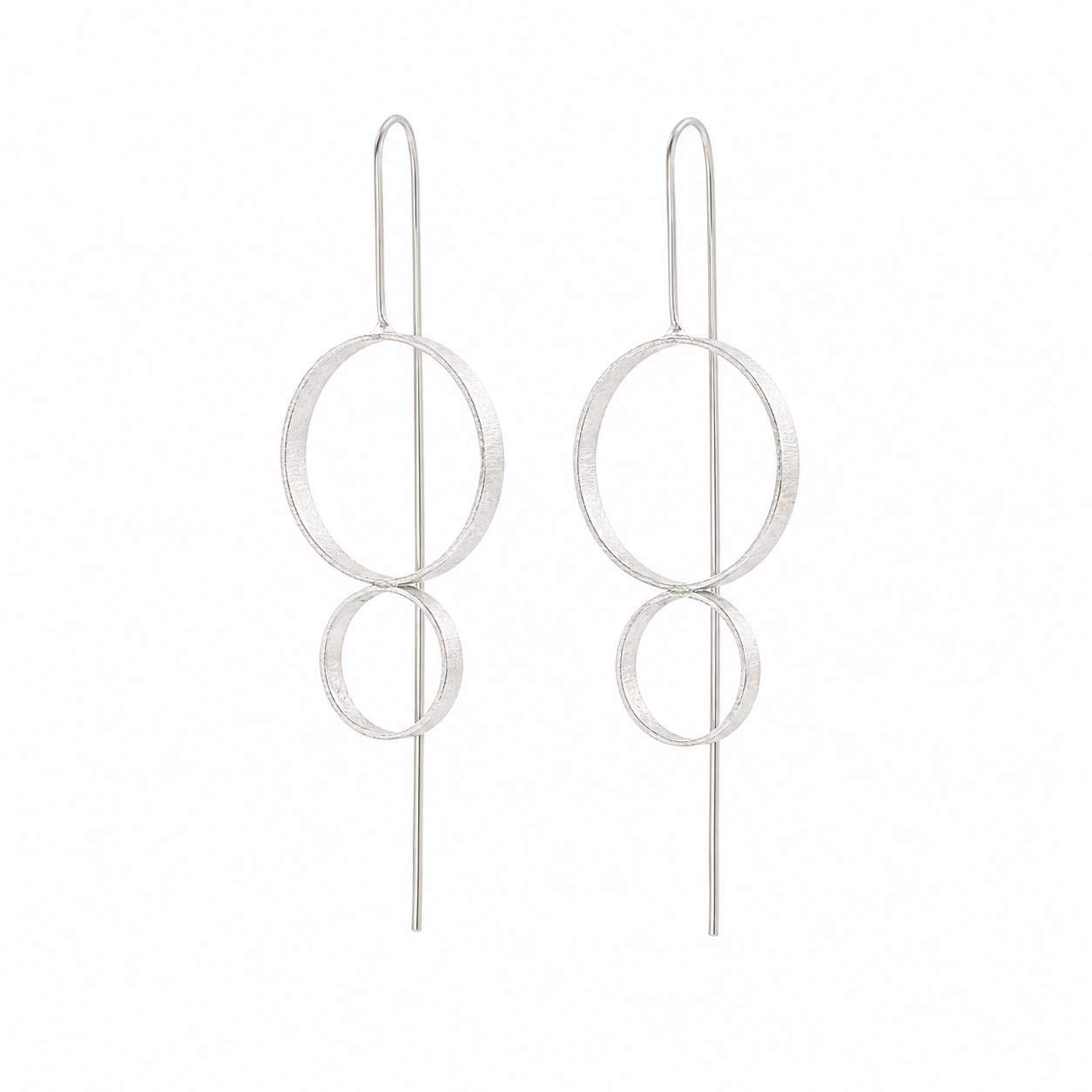 Silver Geo Threader Earrings | 925 Silver