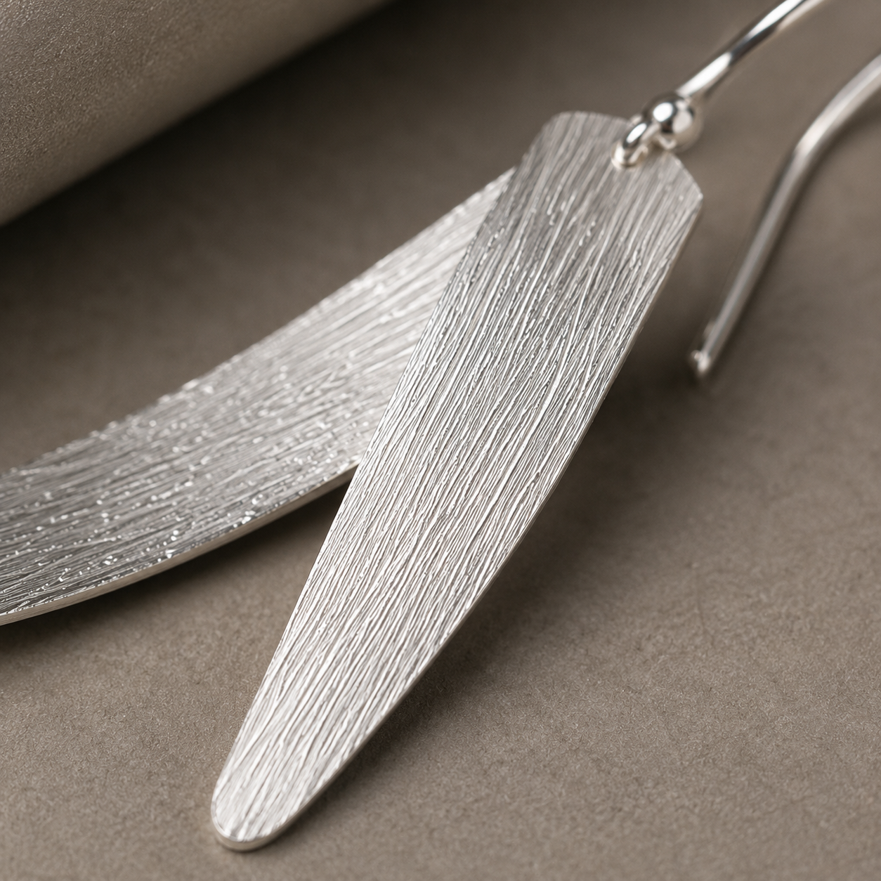 Silver Leaf Drop Earrings | 925 Silver