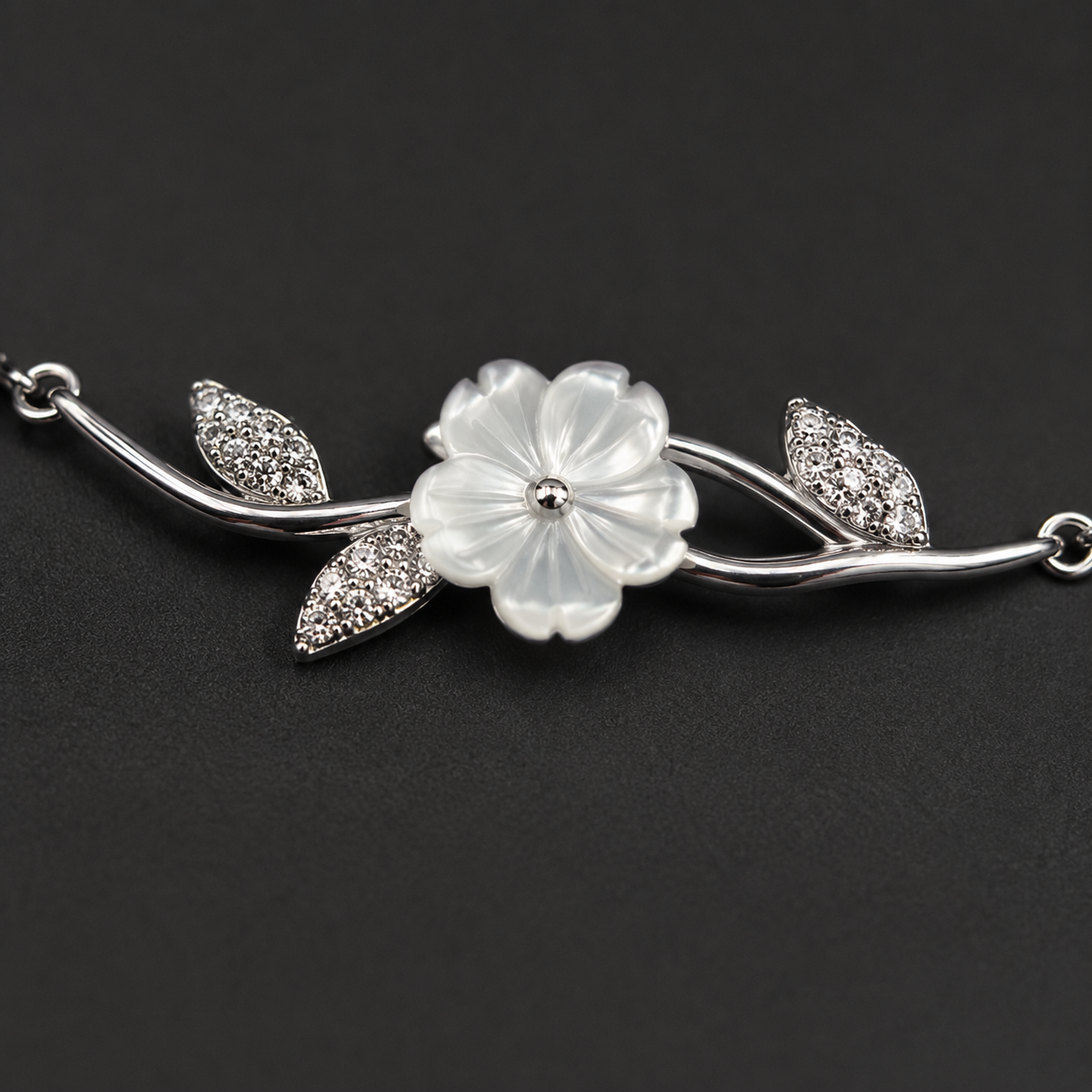Songbird Whisper Floral Charm Bracelet | 925 Silver