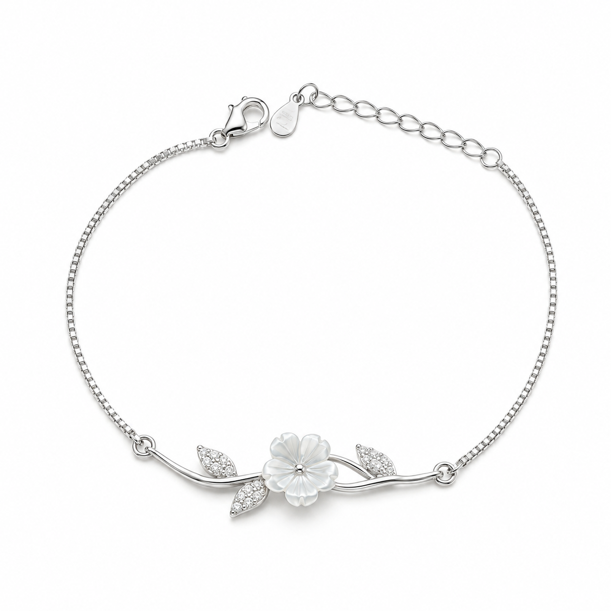 Songbird Whisper Floral Charm Bracelet | 925 Silver