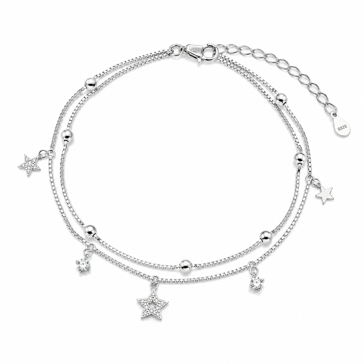 Star charm bracelet | 925 Silver