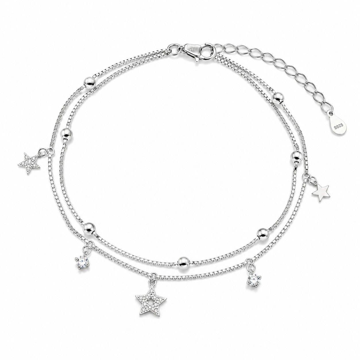 Star charm bracelet | 925 Silver
