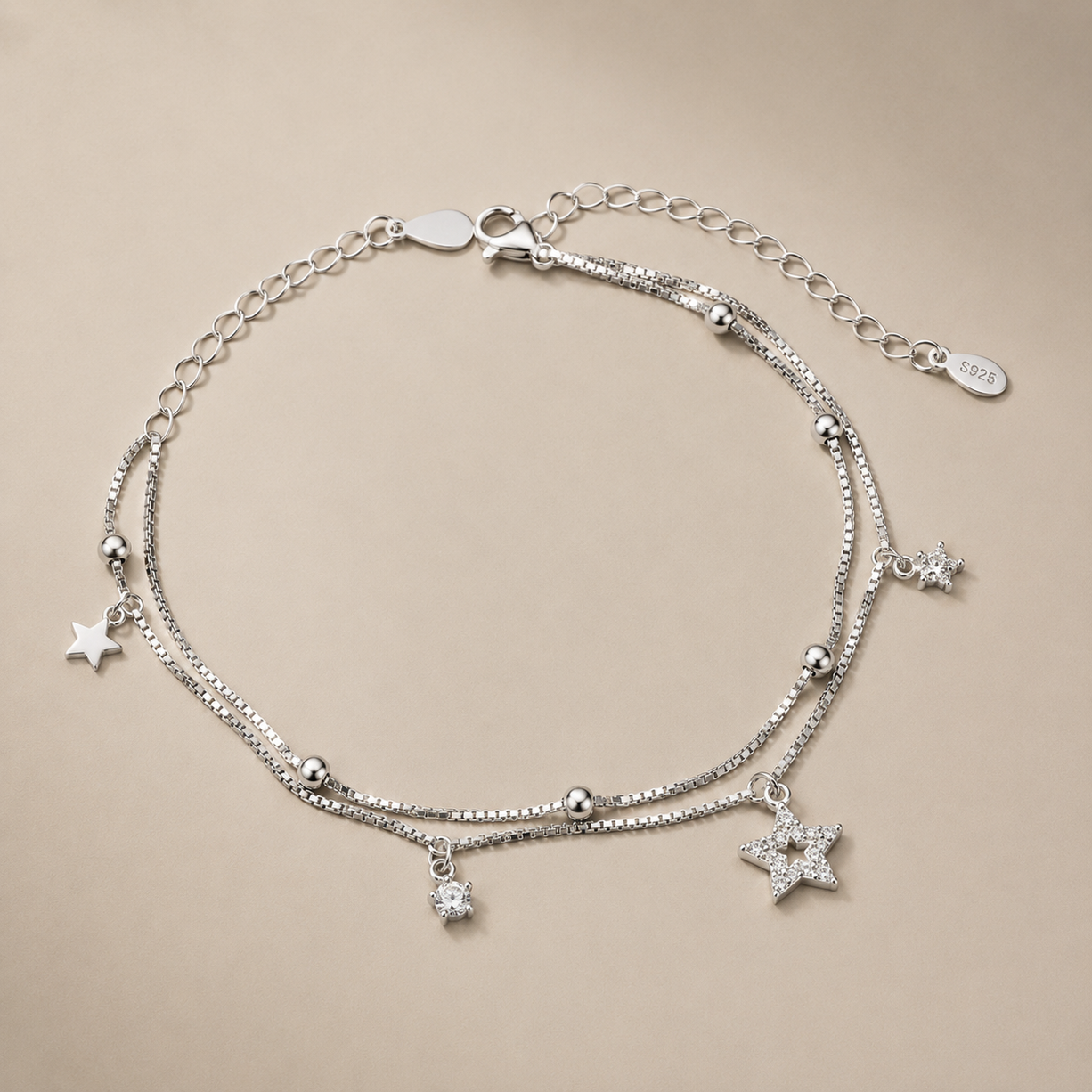 Star charm bracelet | 925 Silver