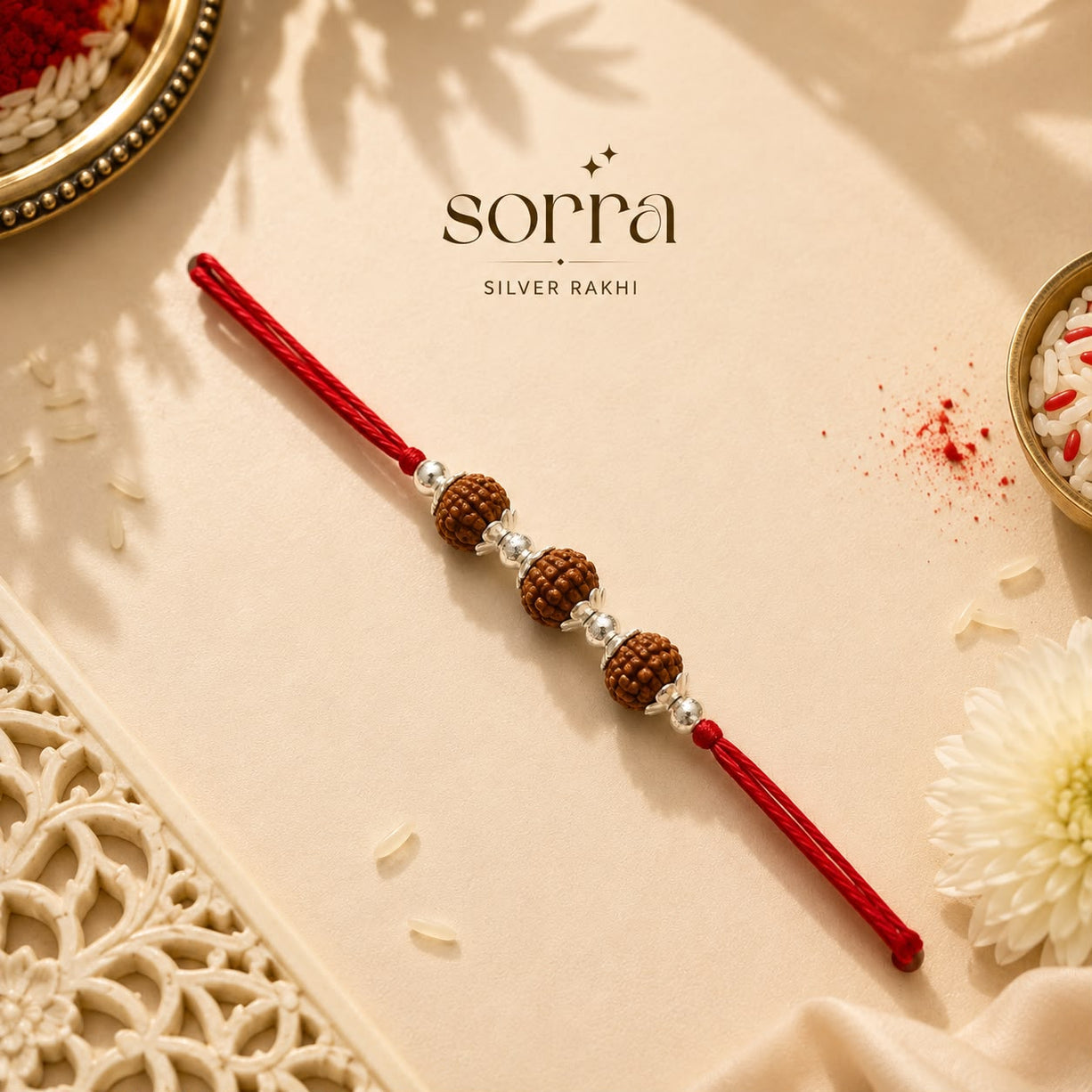 Trishakti Rudraksh Rakhi