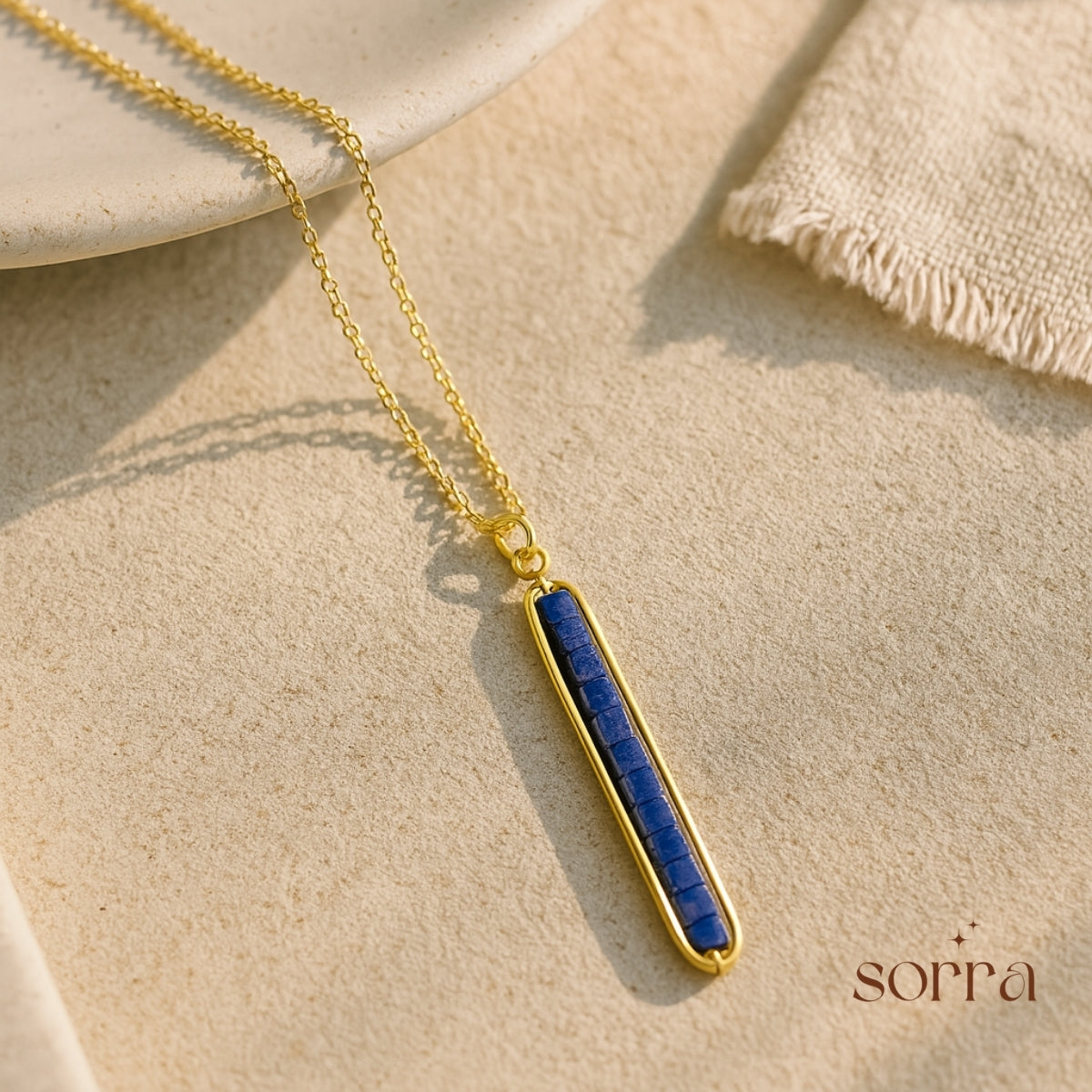 Indigo Rise Gemstone Pendant | 925 Silver