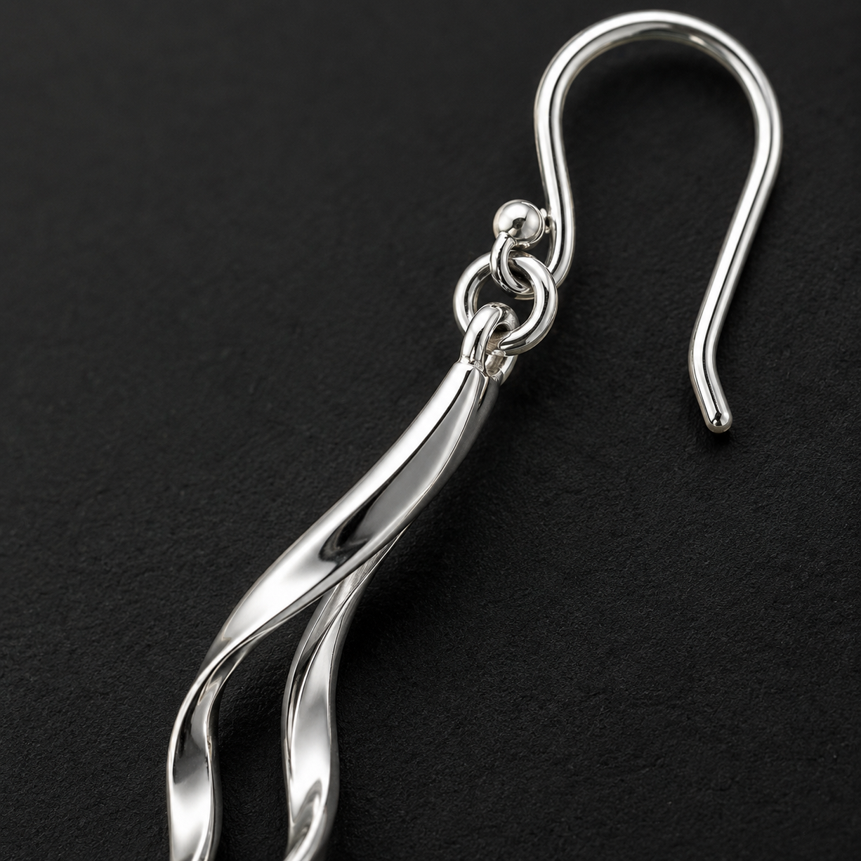Wavy Silver Danglers | 925 Silver