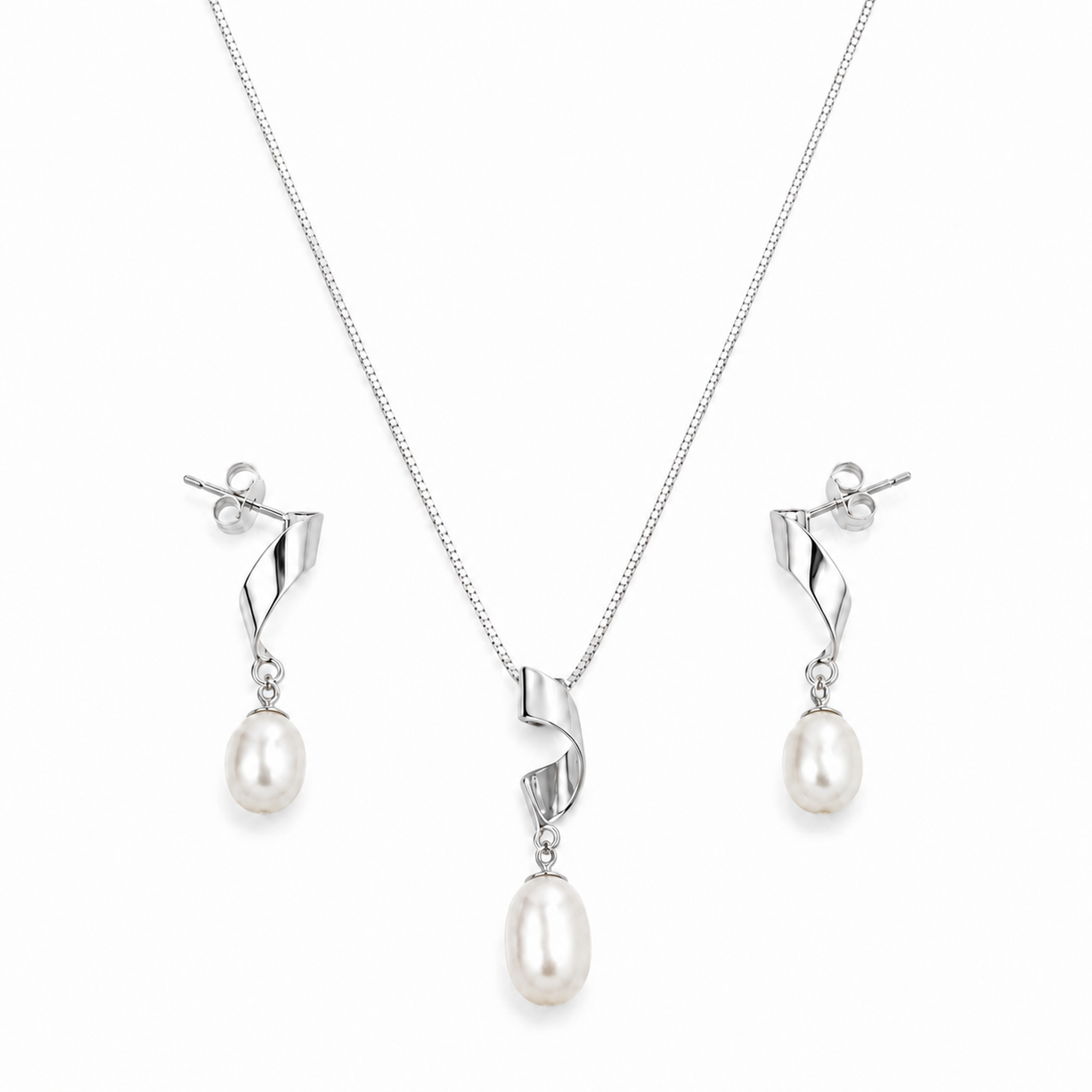 Whispers of Elegance Pearl Jewelry Set | 925 Silver
