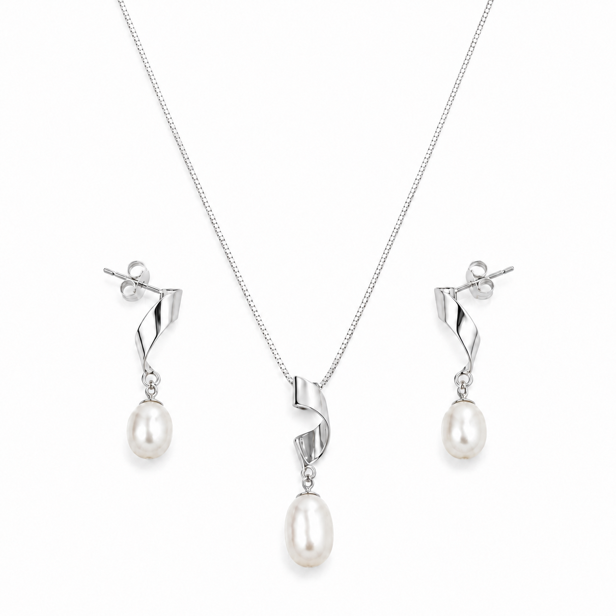 Whispers of Elegance Pearl Jewelry Set | 925 Silver
