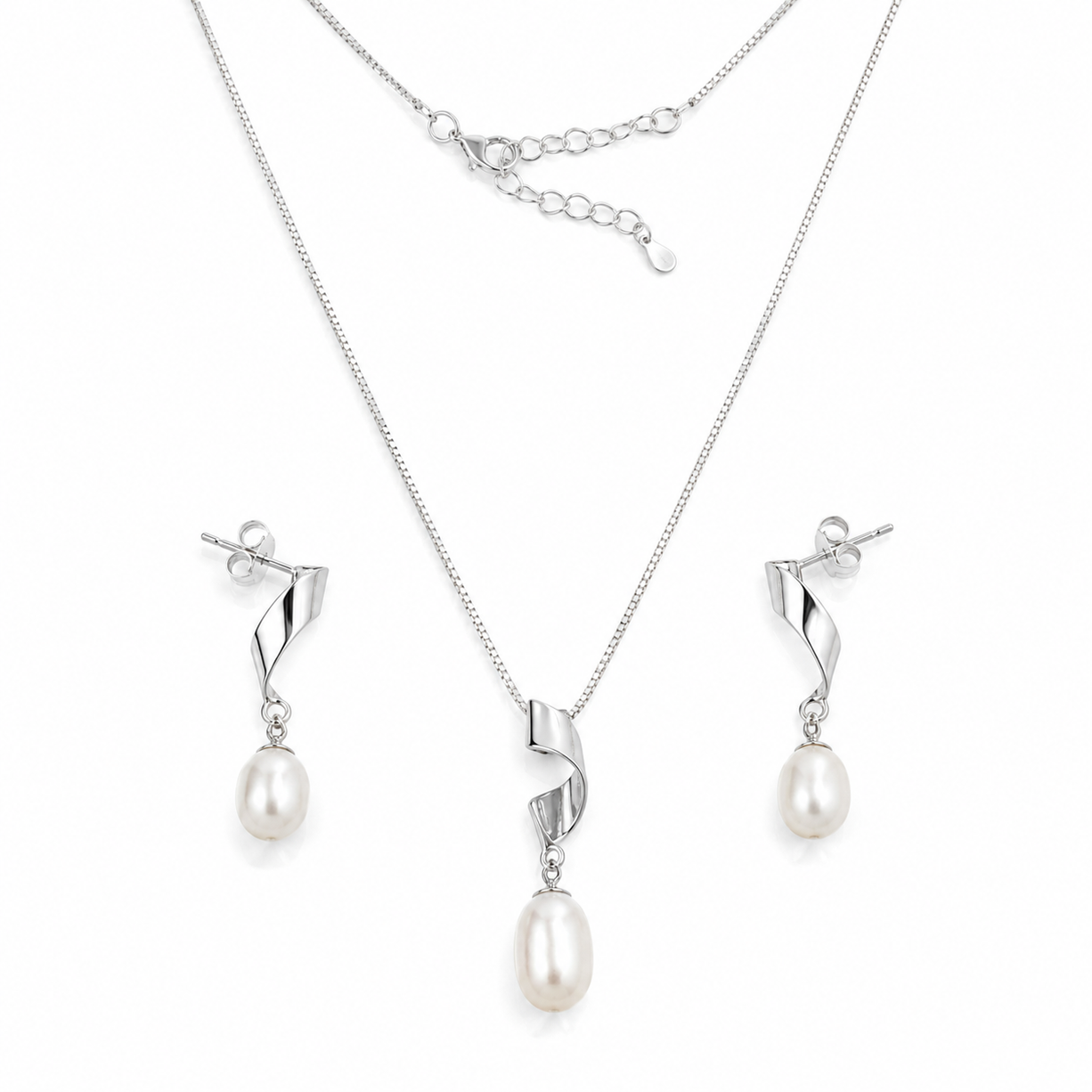 Whispers of Elegance Pearl Jewelry Set | 925 Silver