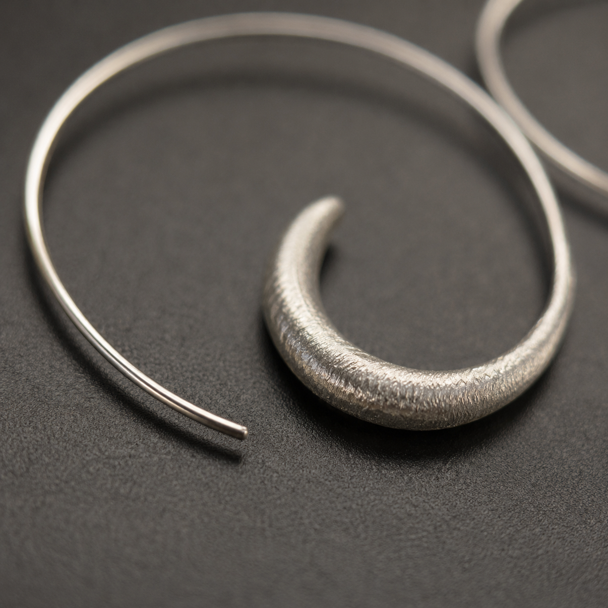 boho crescent hoops | 925 Silver