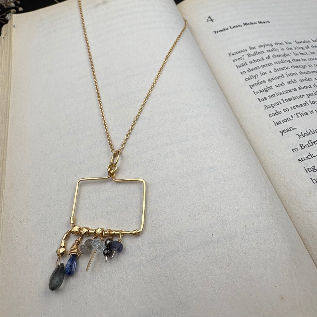 Boho Prism Charm Frame Necklace | 925 Silver