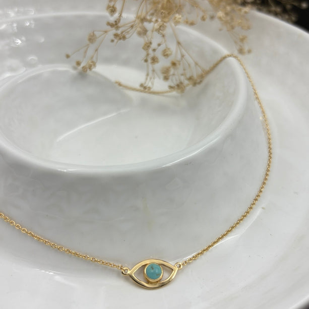 Azure Eye Dainty Necklace | 925 Silver