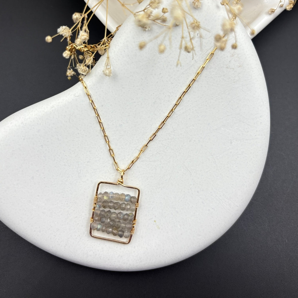 Golden Grid Elegance Set | 925 Silver