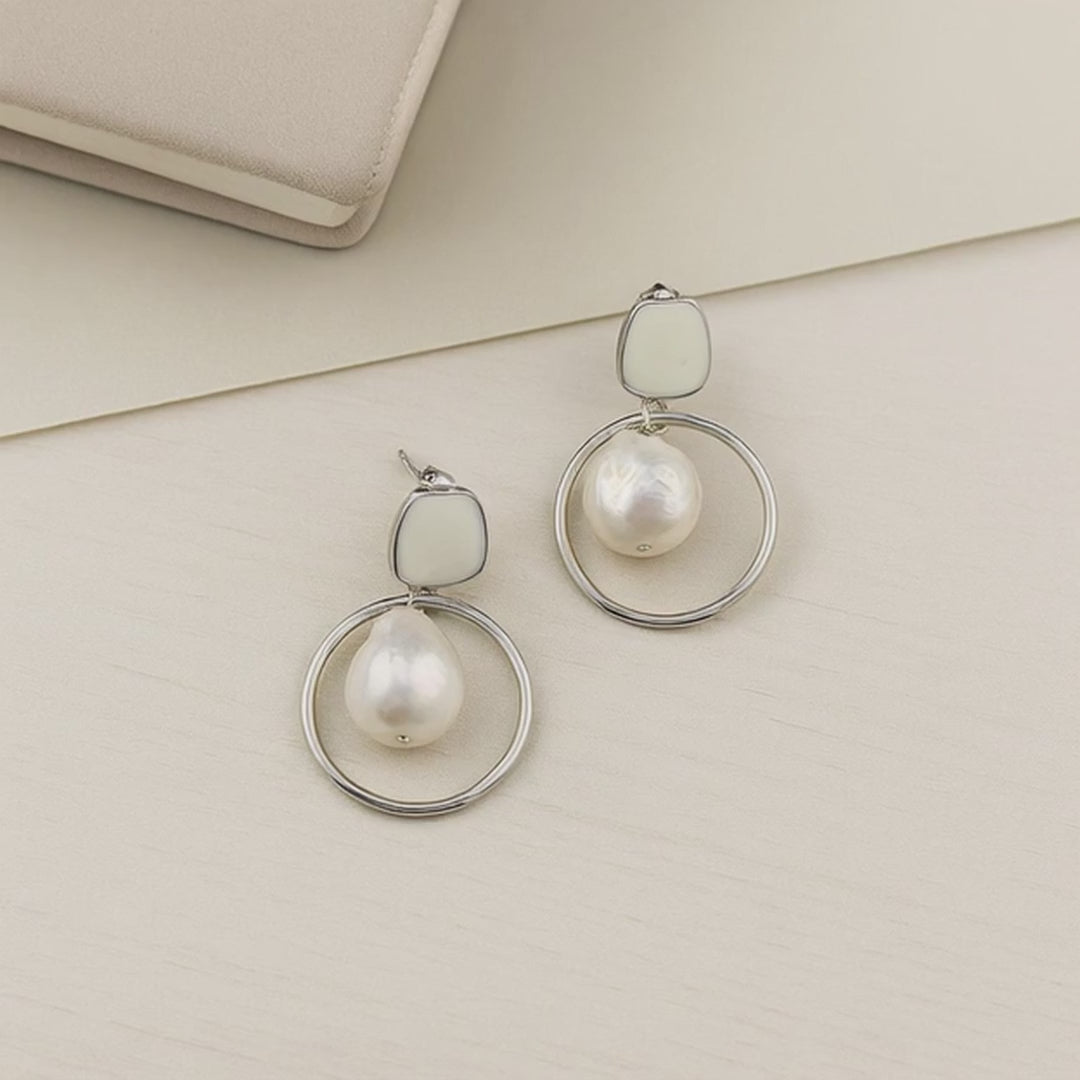 Moonlit Charisma Gemstone Danglers Earrings | 925 Silver