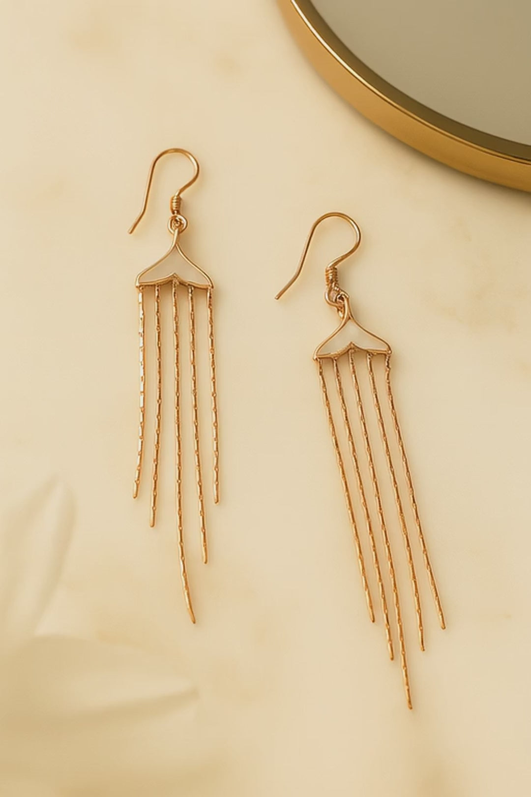 Regal Bloom Antique Gold Earring  | 925 Silver